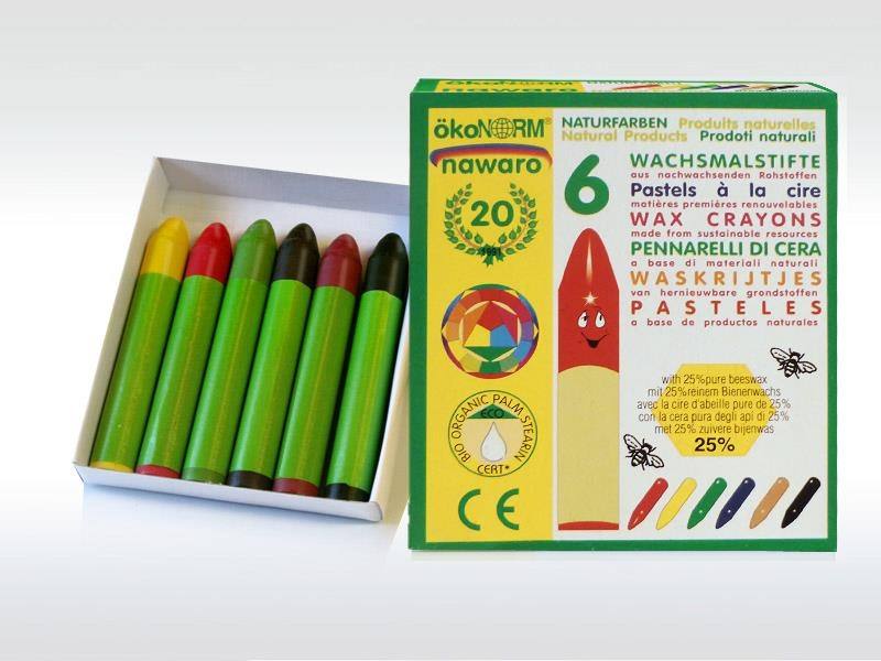 ökoNORM nawaro Wachsmalstifte (6 Farben) Ansicht 2